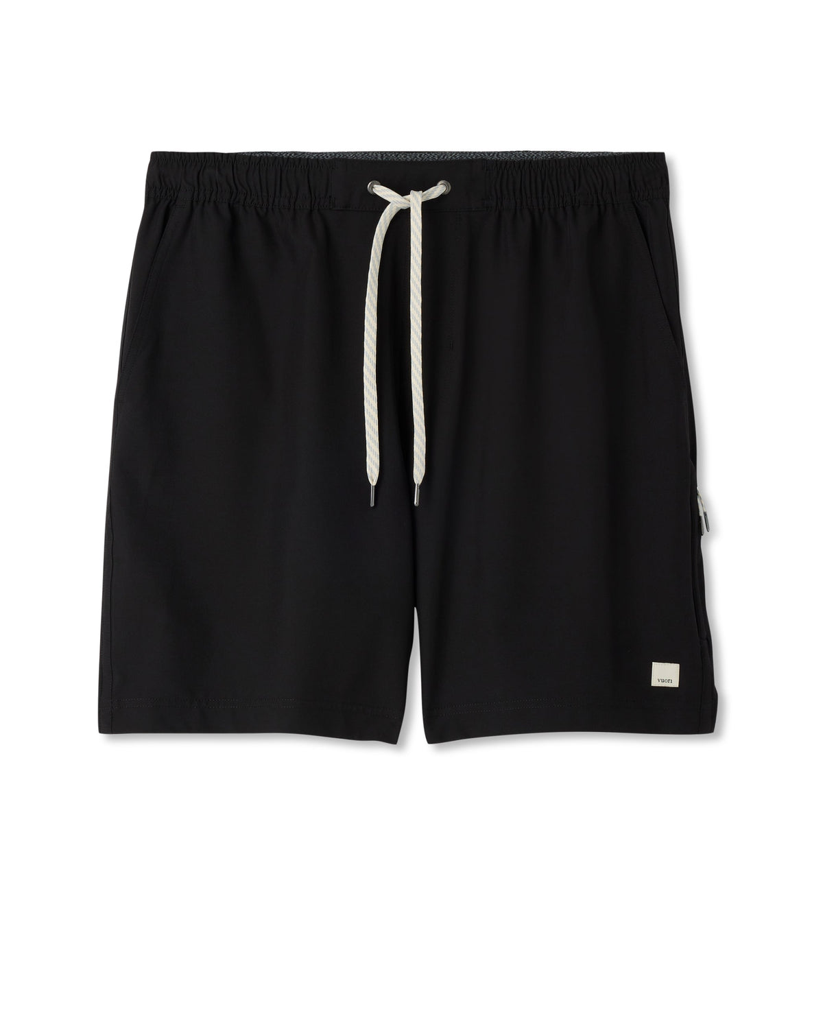 Vuori Banks Session Short Unlined 7" - Black, on model