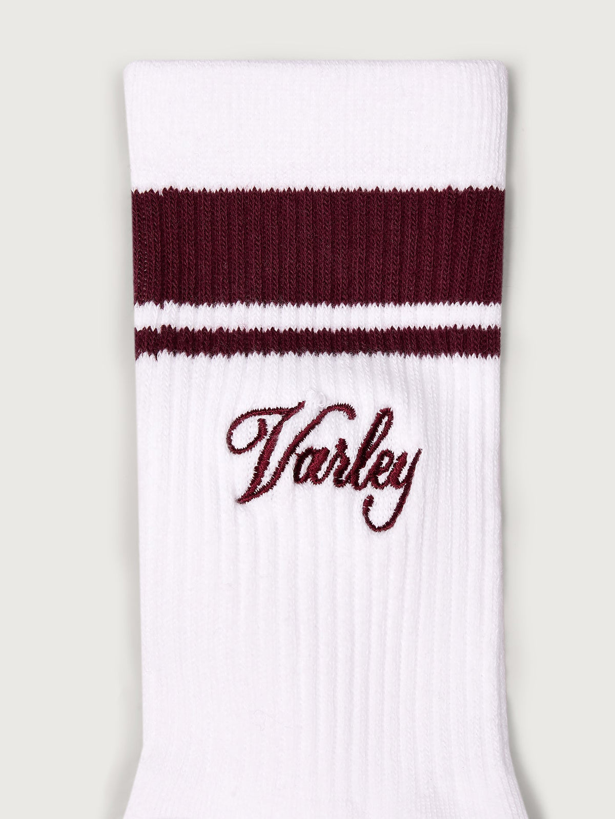 Varley Lamar club stripe sock white port