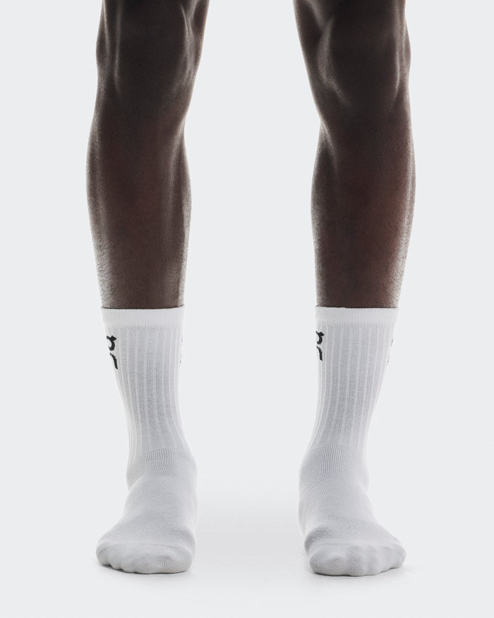 On Logo Sock High 3-Pack - White