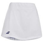 Babolat Play Skirt for juniors in white, three-quarter right view