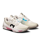 On THE ROGER Pro Fire Women's White/Pink tennis shoe