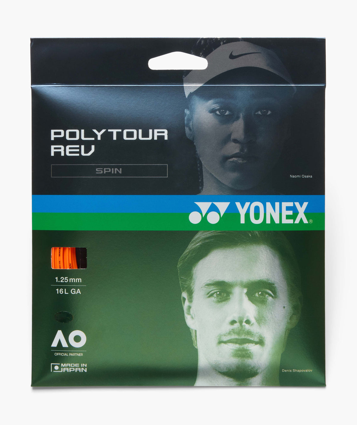 Yonex Poly Tour REV 125 Bright Orange