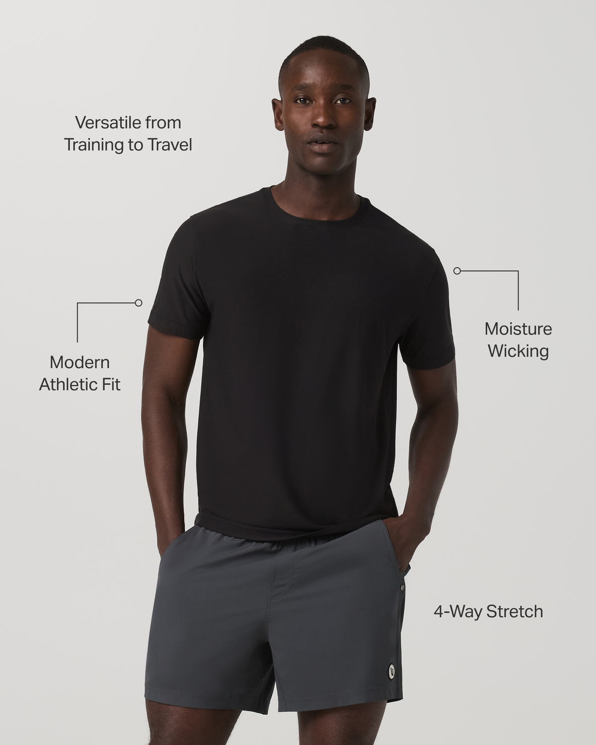 Vuori Strato Tech Tee - Black