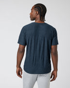 Vuori Strato Tech Tee - Navy Heather, back