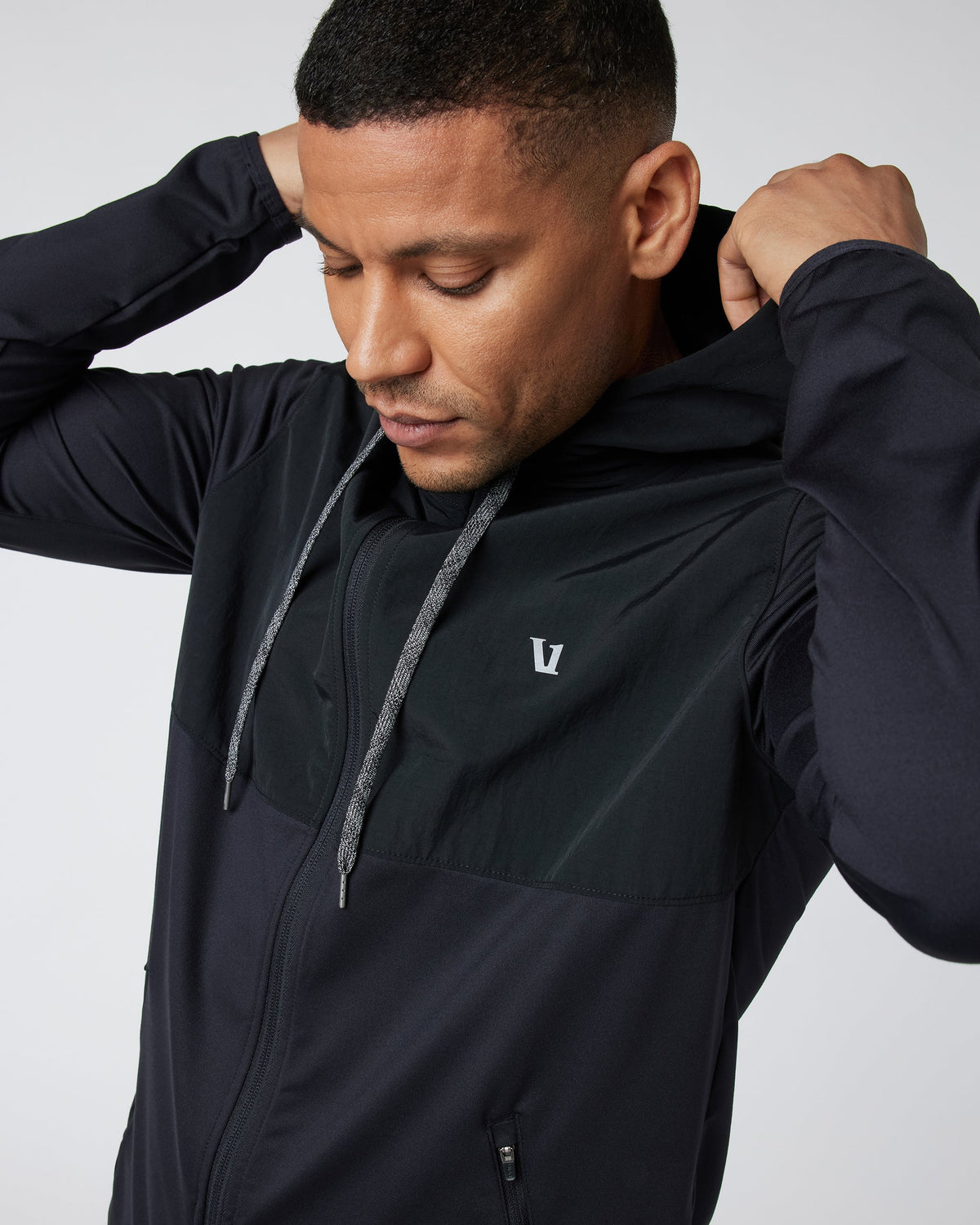 Vuori Sunday Element Jacket - Black, fabric detail