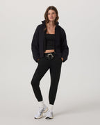 Vuori Performance Jogger Long in Black Heather - full length
