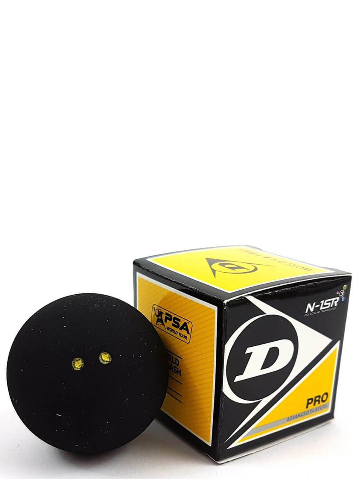 Dunlop Squash Ball Pro Double Yellow Dot single