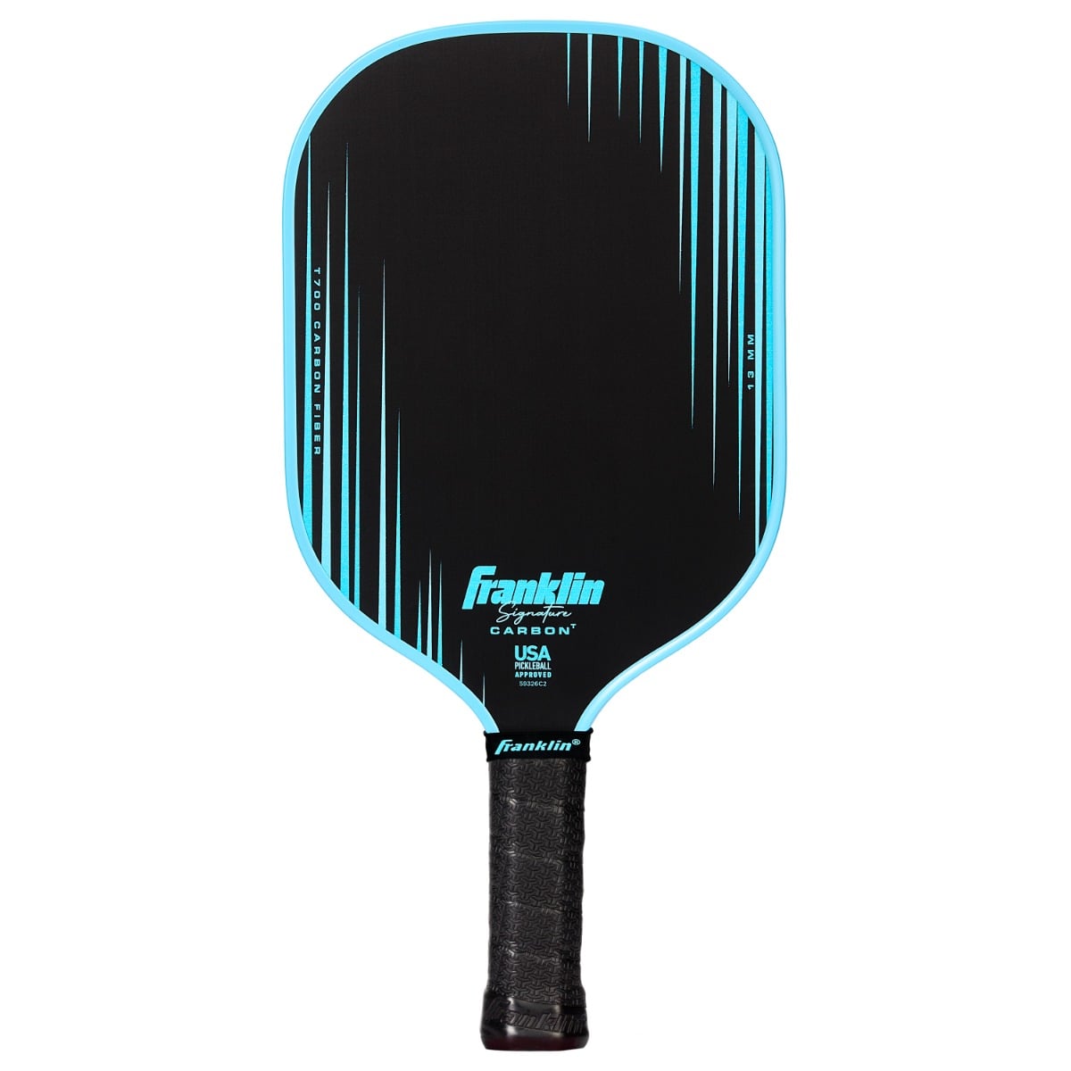 Franklin Raw Carbon pickleball paddle traditional 13mm blue