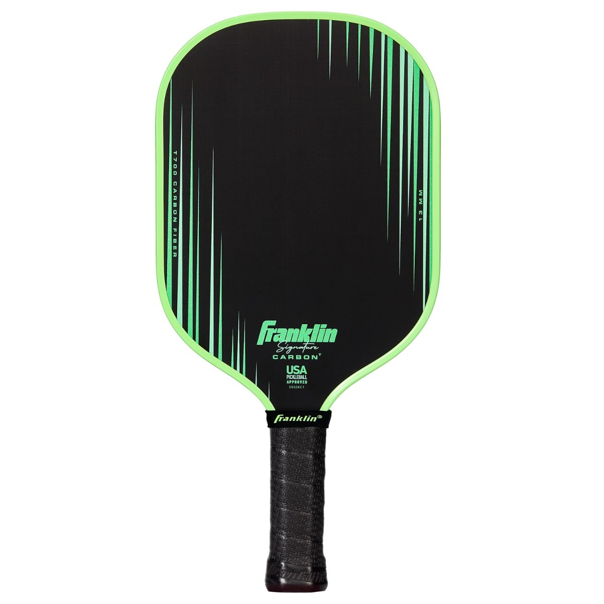 Franklin Raw Carbon pickleball paddle traditional 13mm green