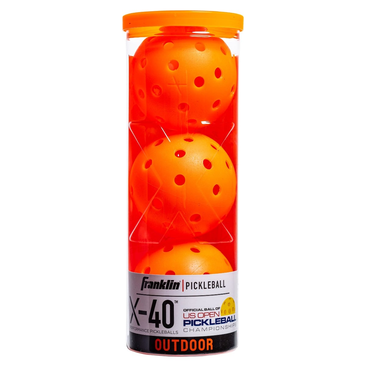 Franklin X-40 outdoor pickleball lava 3 pack tube
