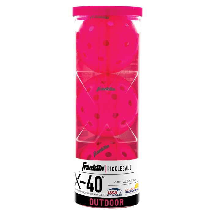 X-40 Pickleball - Pink - 3 Pack Tube
