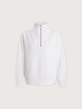 Varley Hawley half zip sweat white